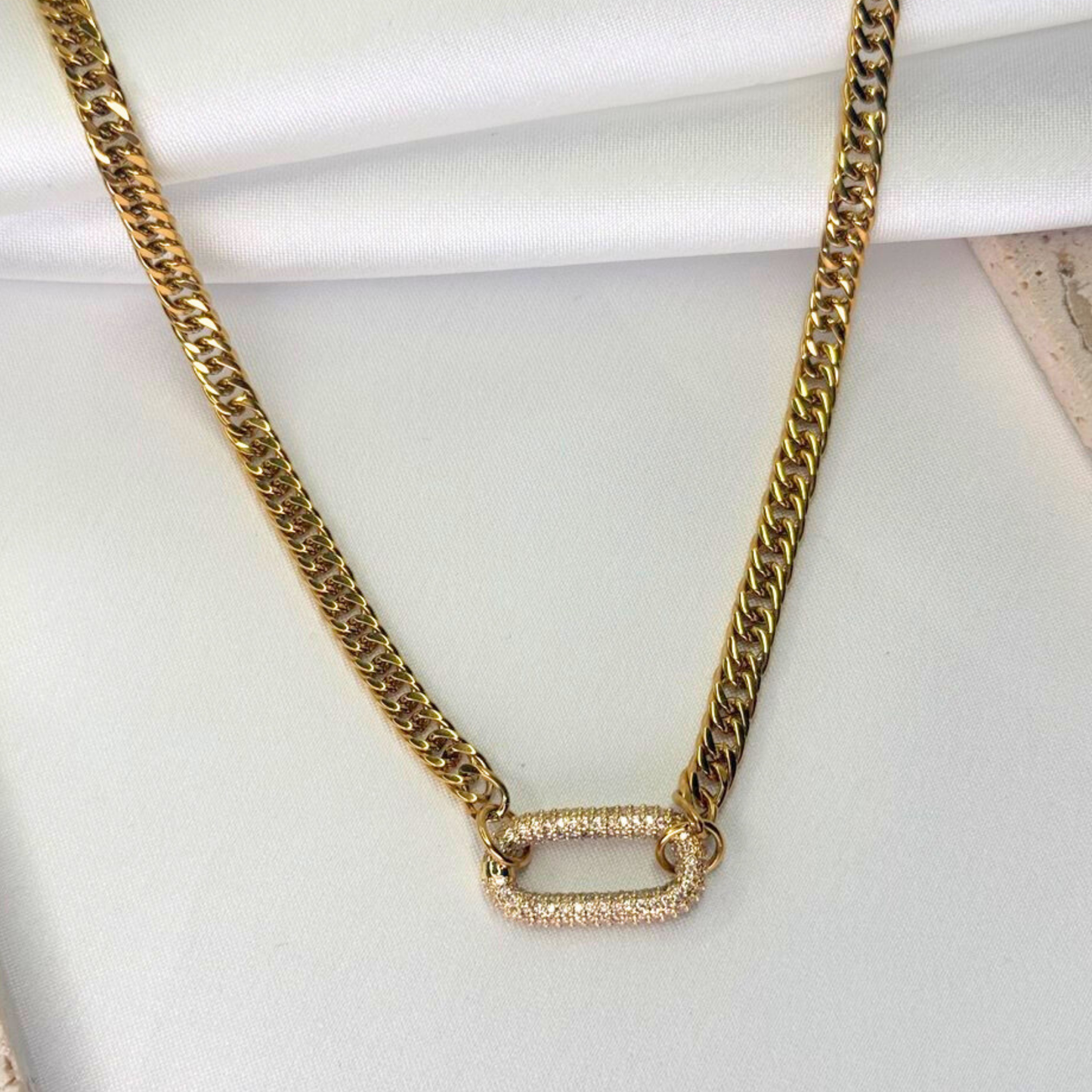 Diamond Cut Link Necklace