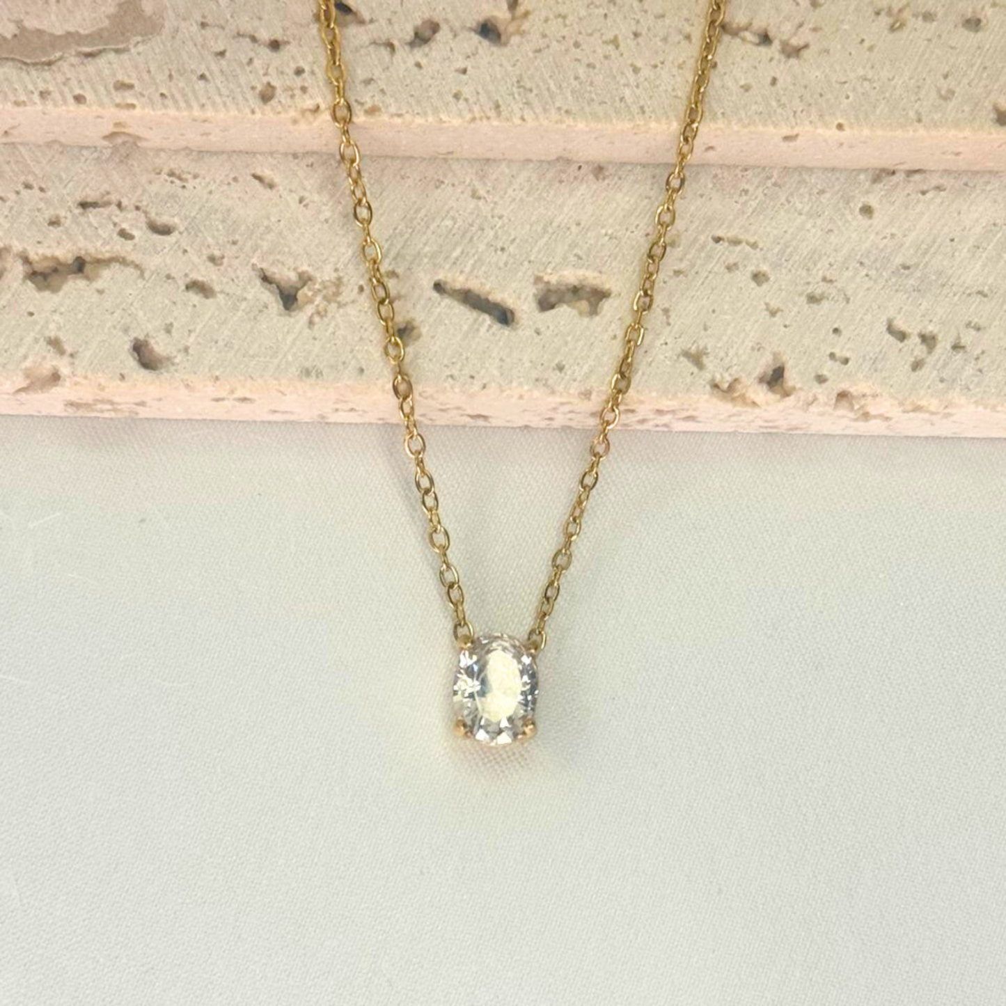 The Oval Solitaire Charm