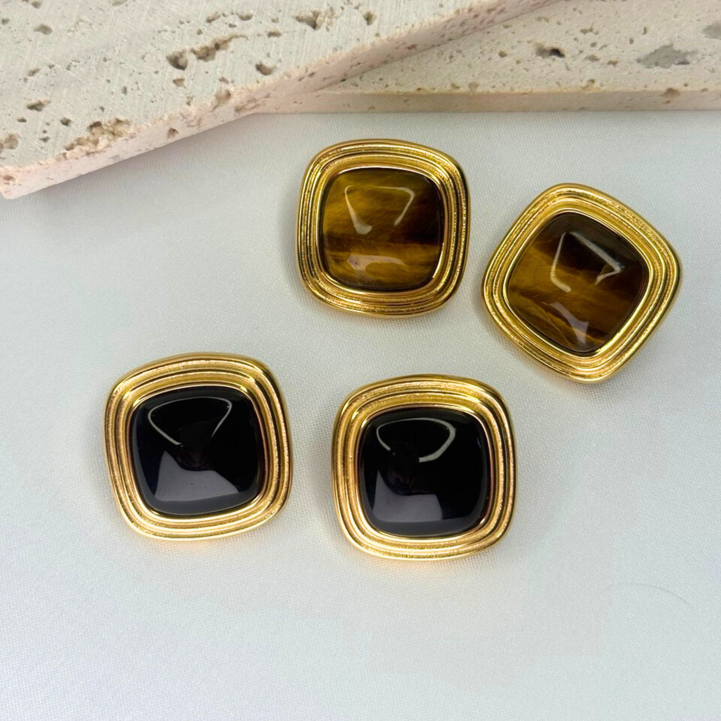 Cabochon Block Studs
