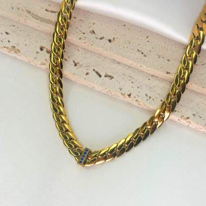 Sapphire Curb Choker