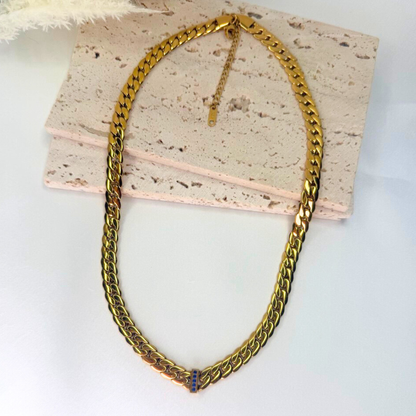 Sapphire Curb Choker