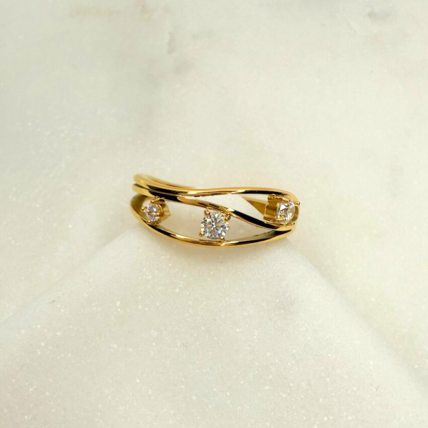 Trilogy Wave Ring