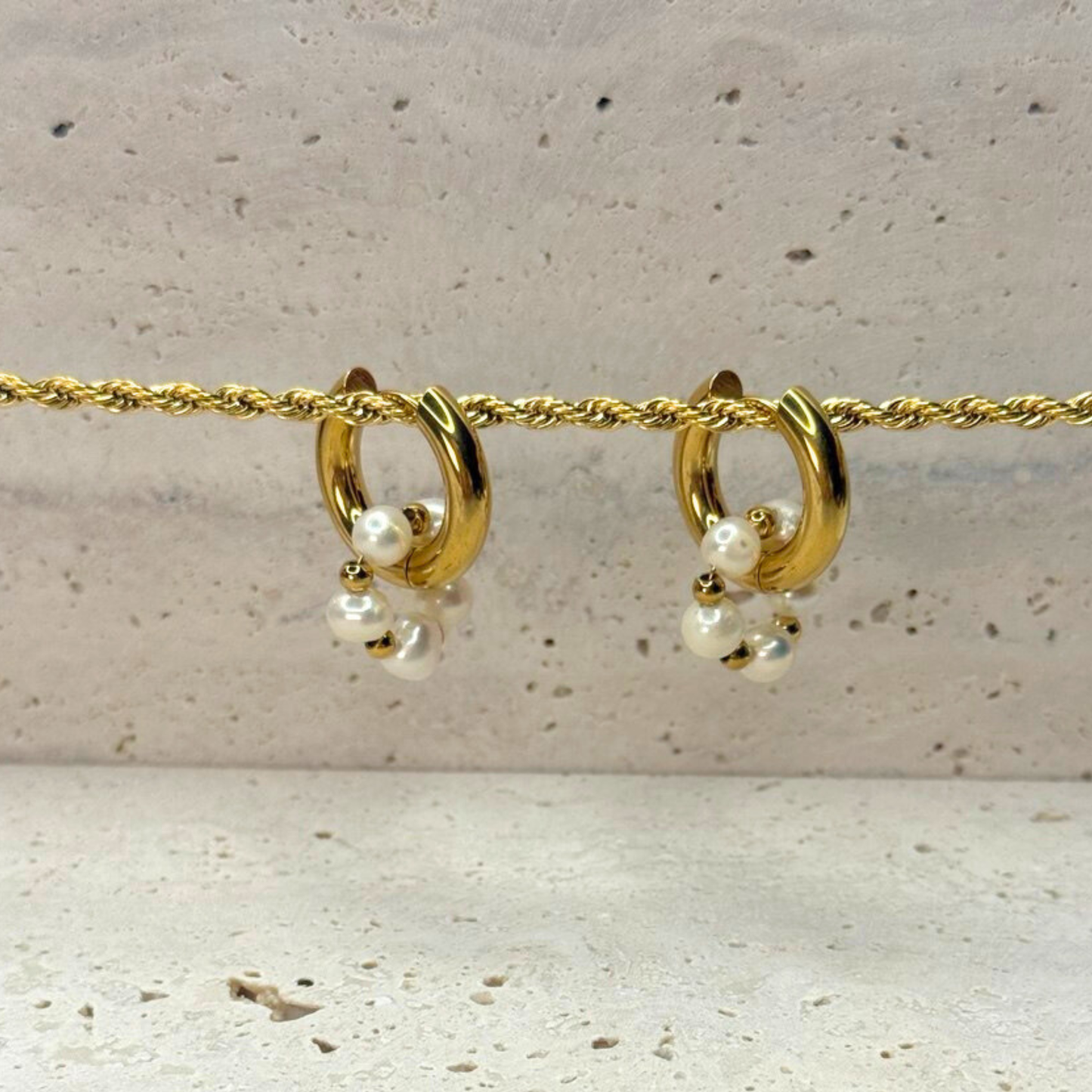 The Elara Pearl Hoops