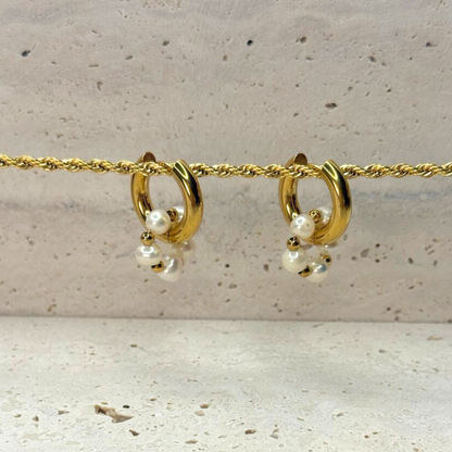 The Elara Pearl Hoops