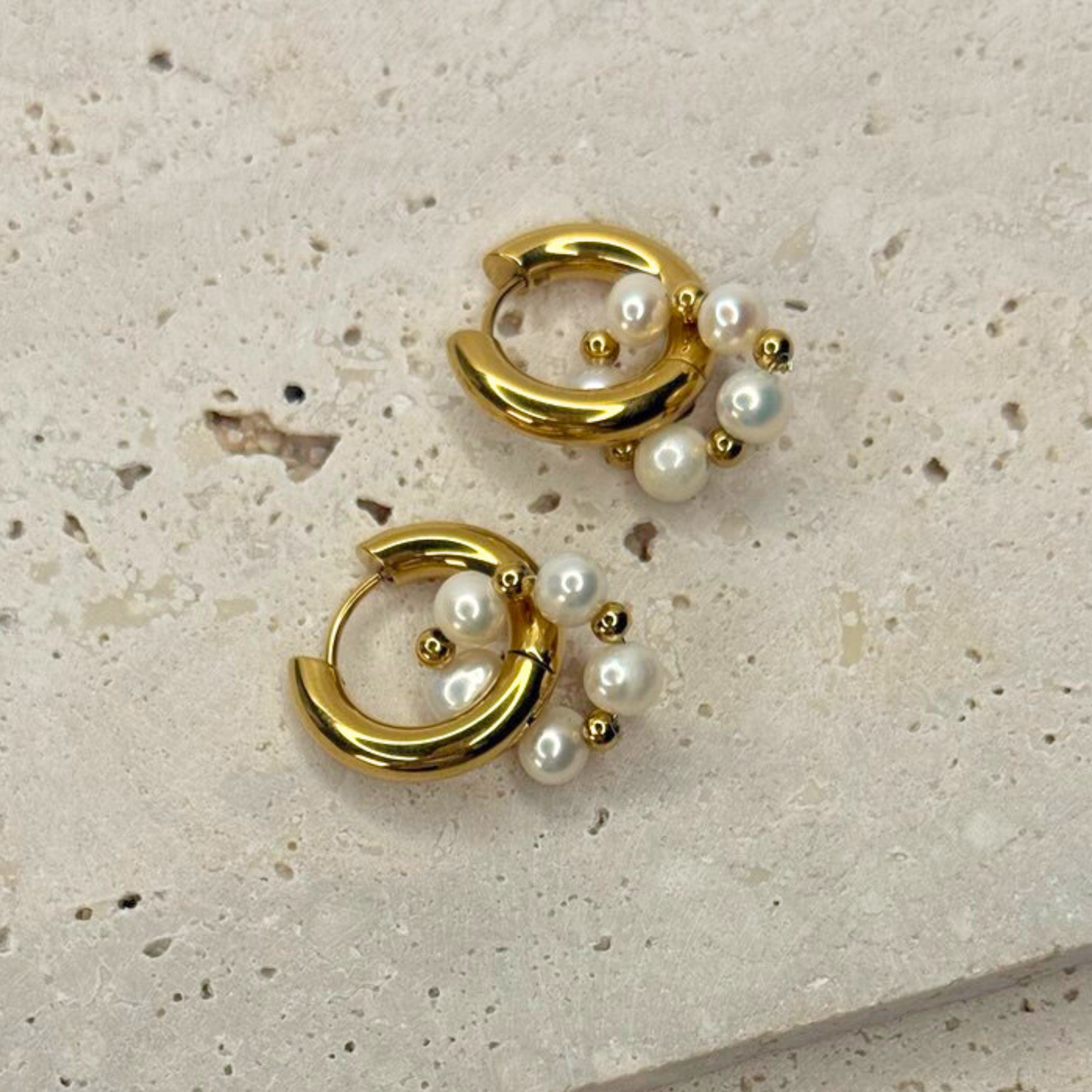The Elara Pearl Hoops