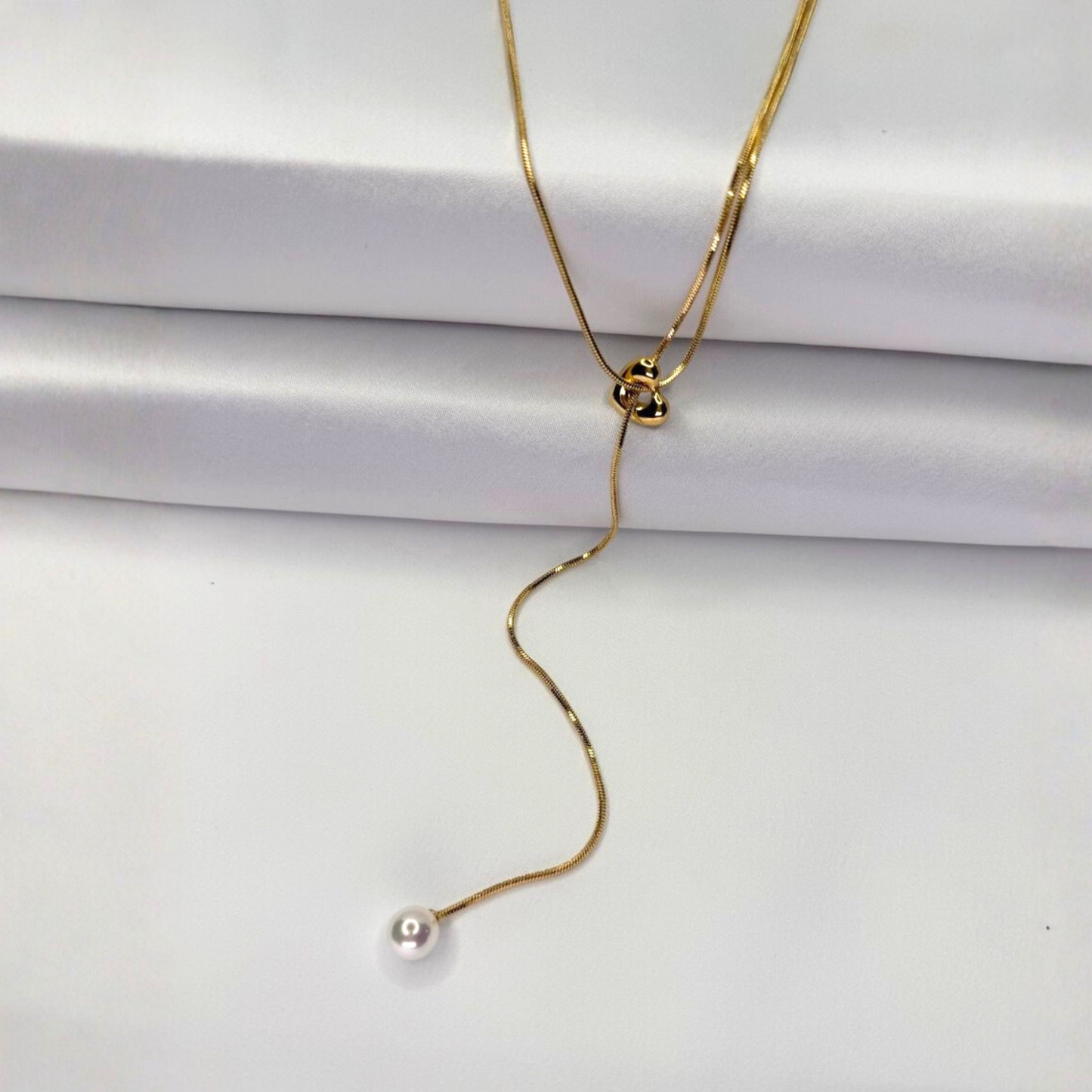 Pearl Drop Lariat