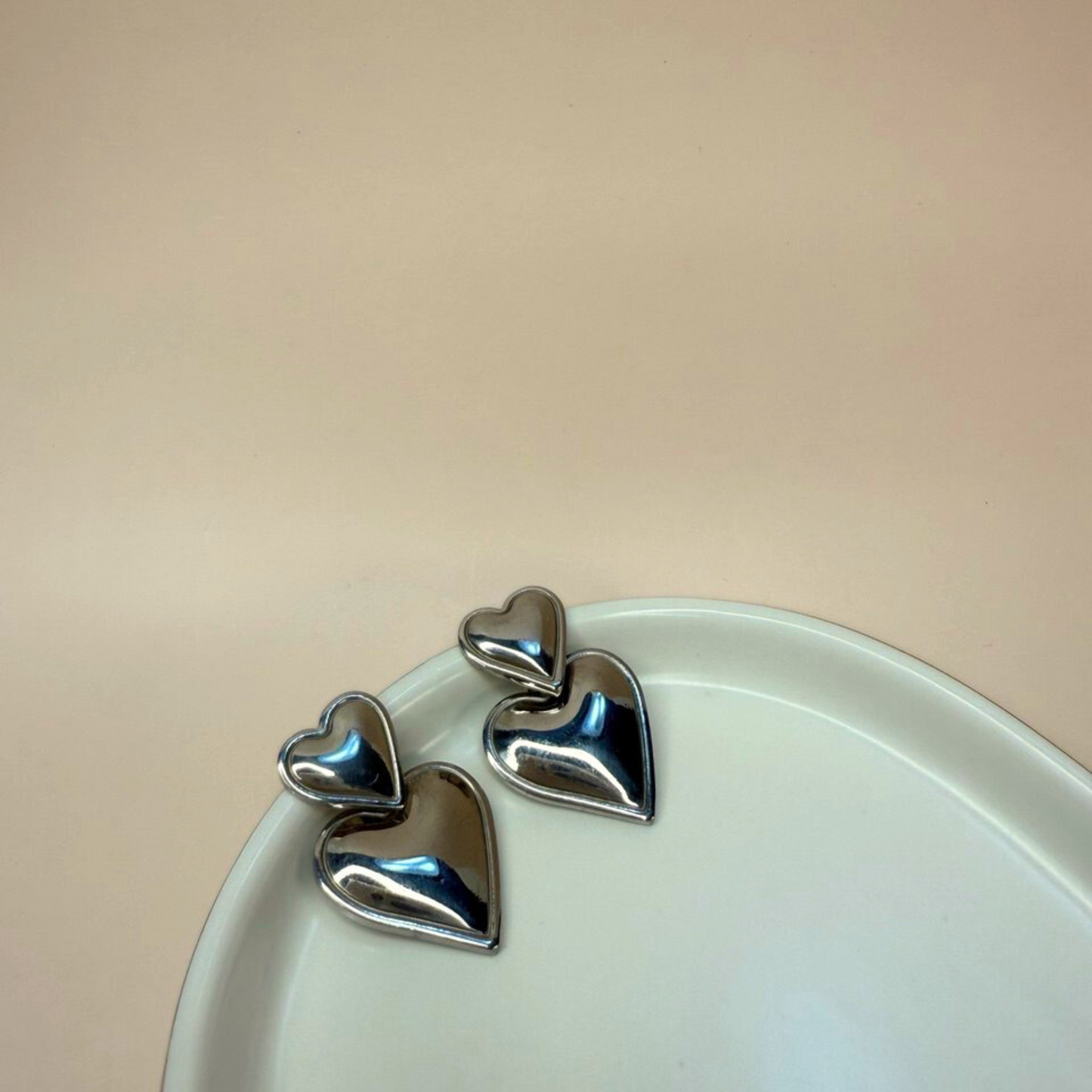 Double Heart Dangles