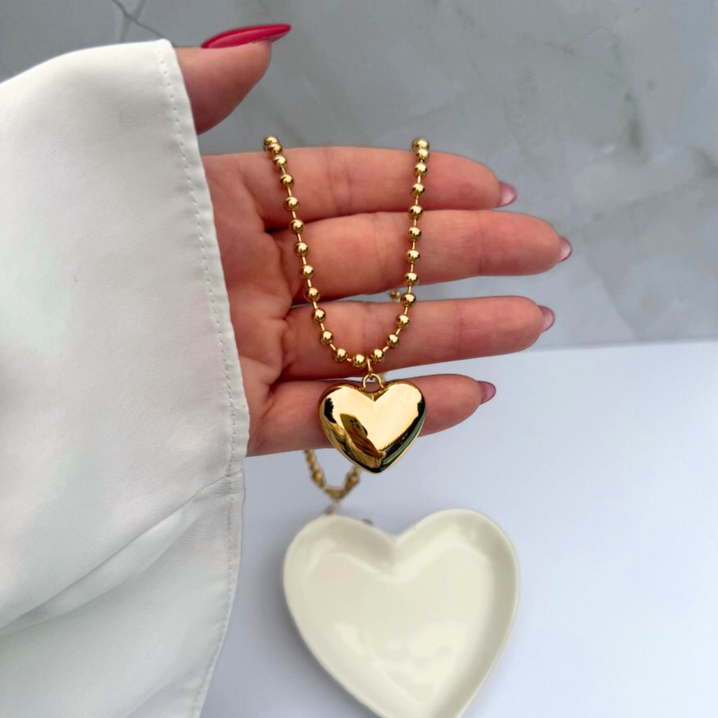Puffy Heart Necklace
