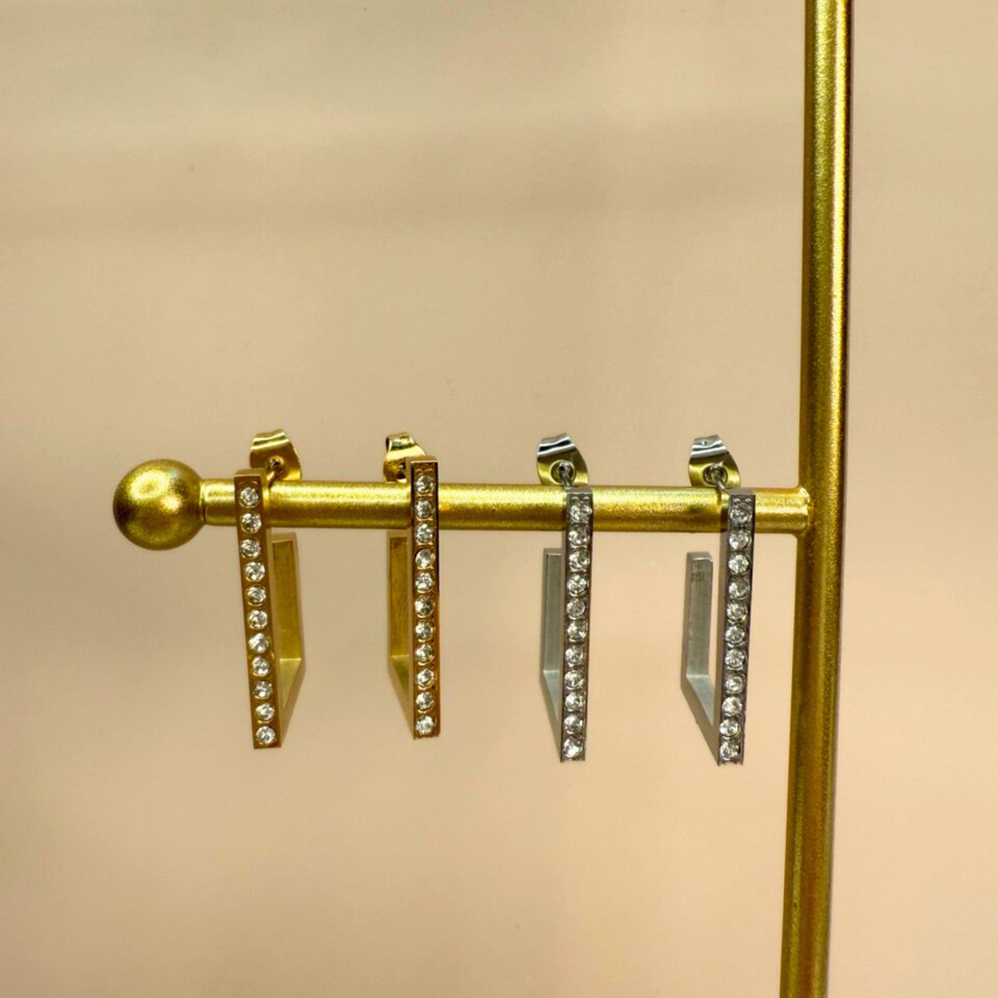 Crystal Square Studs