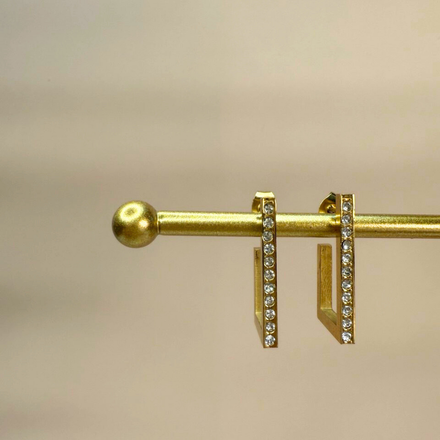 Crystal Square Studs