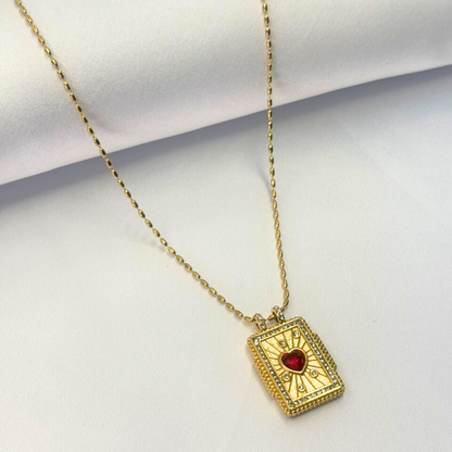 The Lovers' Card Pendant