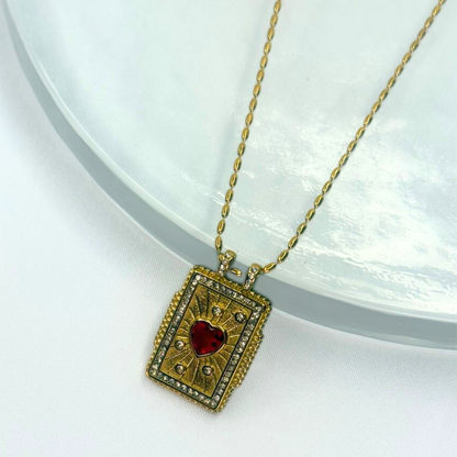 The Lovers' Card Pendant