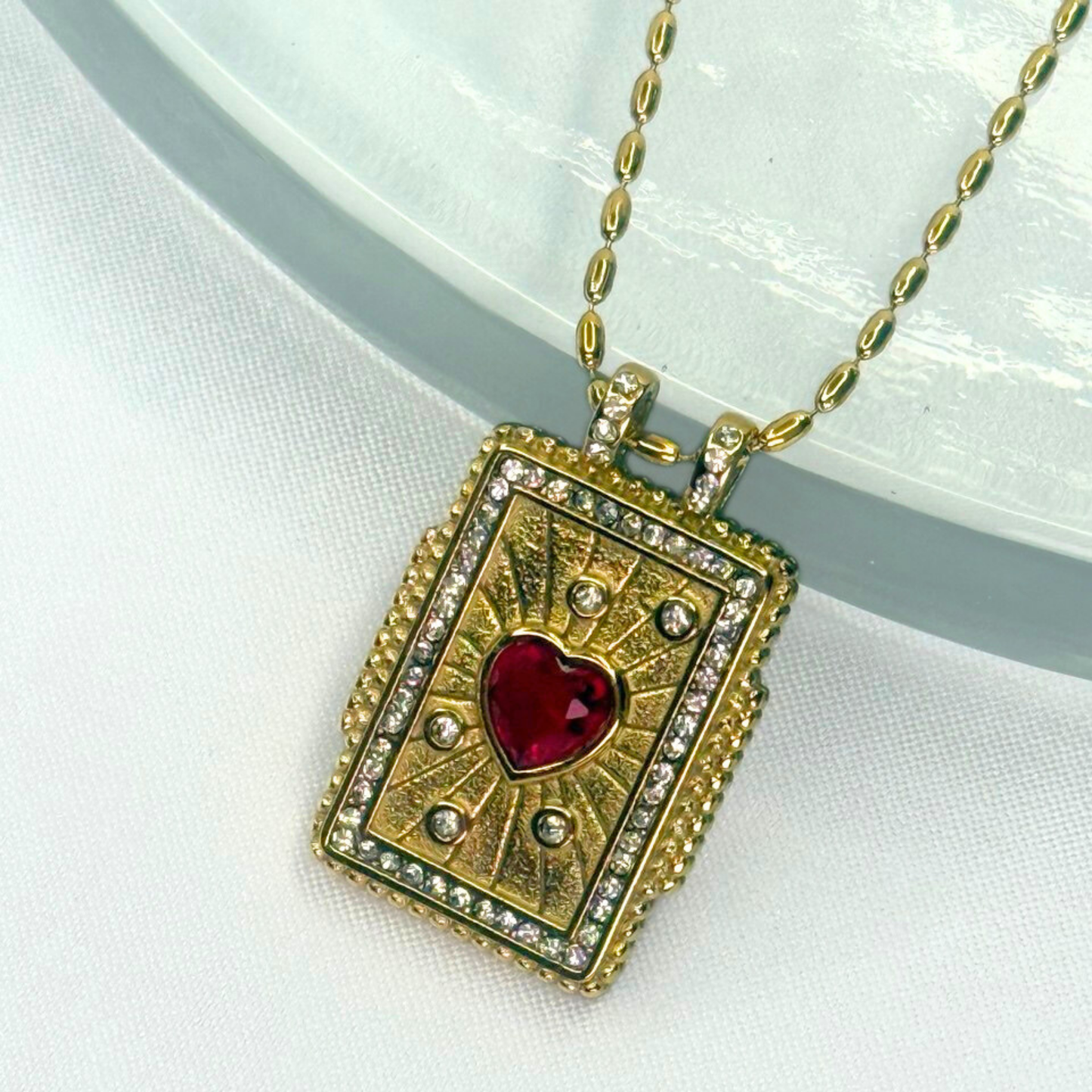 The Lovers' Card Pendant