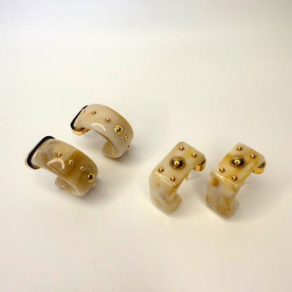 Chunky Marbled C-Hoops